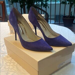Sophia Webster Purple Suede Heels Lola Electric